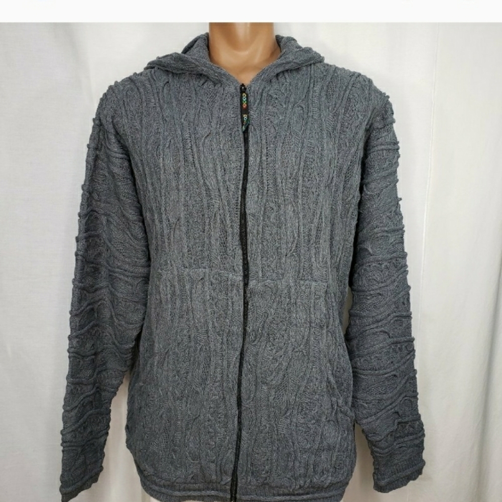 Coogi 3XL Full Zip Hoodie NWT Gray Cotton Pockets
